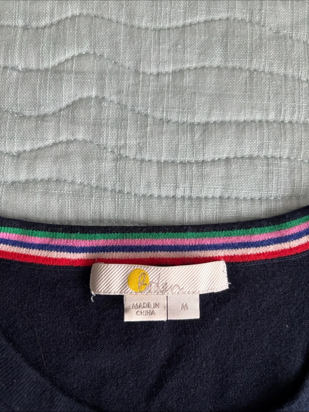Boden Classic Navy Short-Sleeve Women’s Knit Sweater 80% Cotton Size M